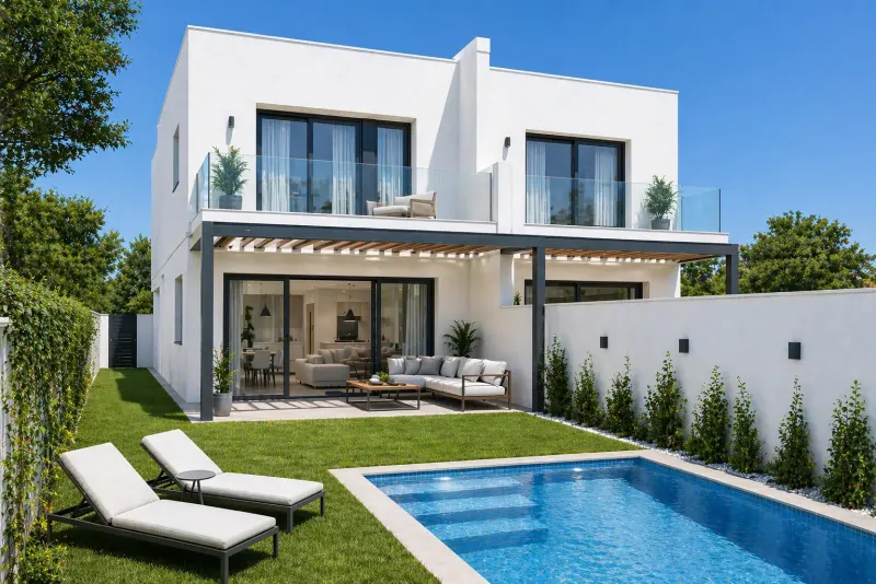 Vivienda pareada con piscina en Rejas, Madrid